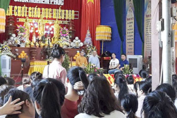 Học sinh trường Hữu Nghị T78 tham gia “Sân chơi hiếu đạo” tại chùa Nghiêm Phúc