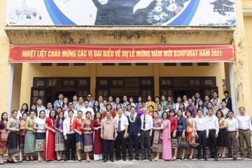 Lưu học sinh Lào vui đón Tết Bunpimay tại trường Hữu Nghị T78